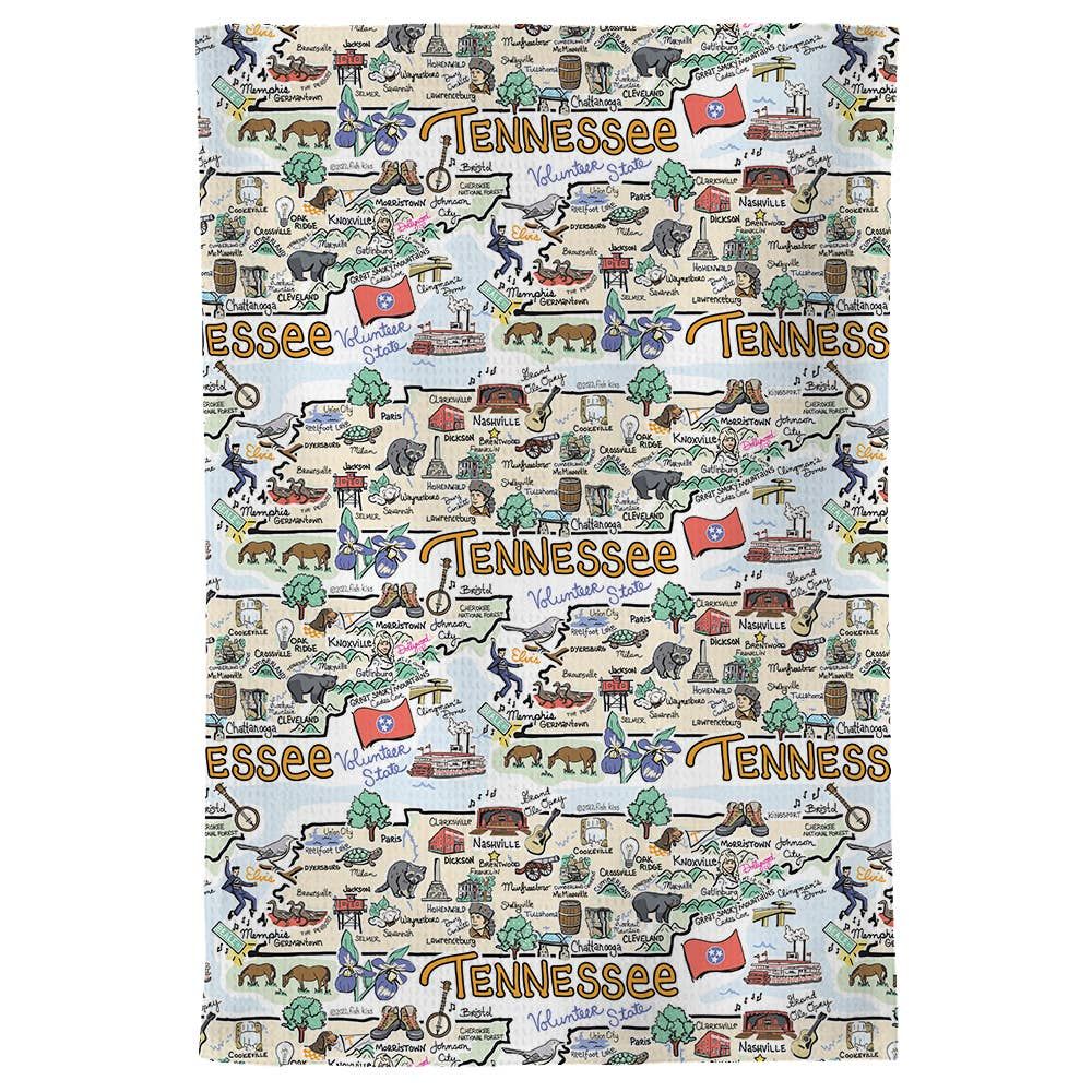 Fishkiss Tennessee Tea Towel