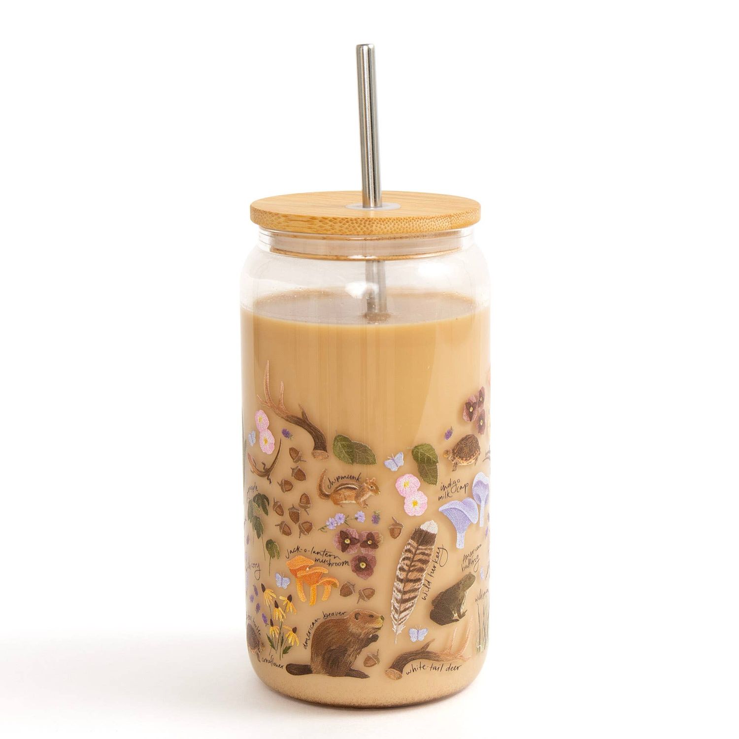 Flora &amp; Fauna Glass Can