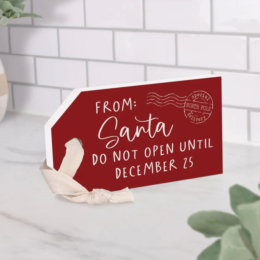 From Santa Tag Shape Decor