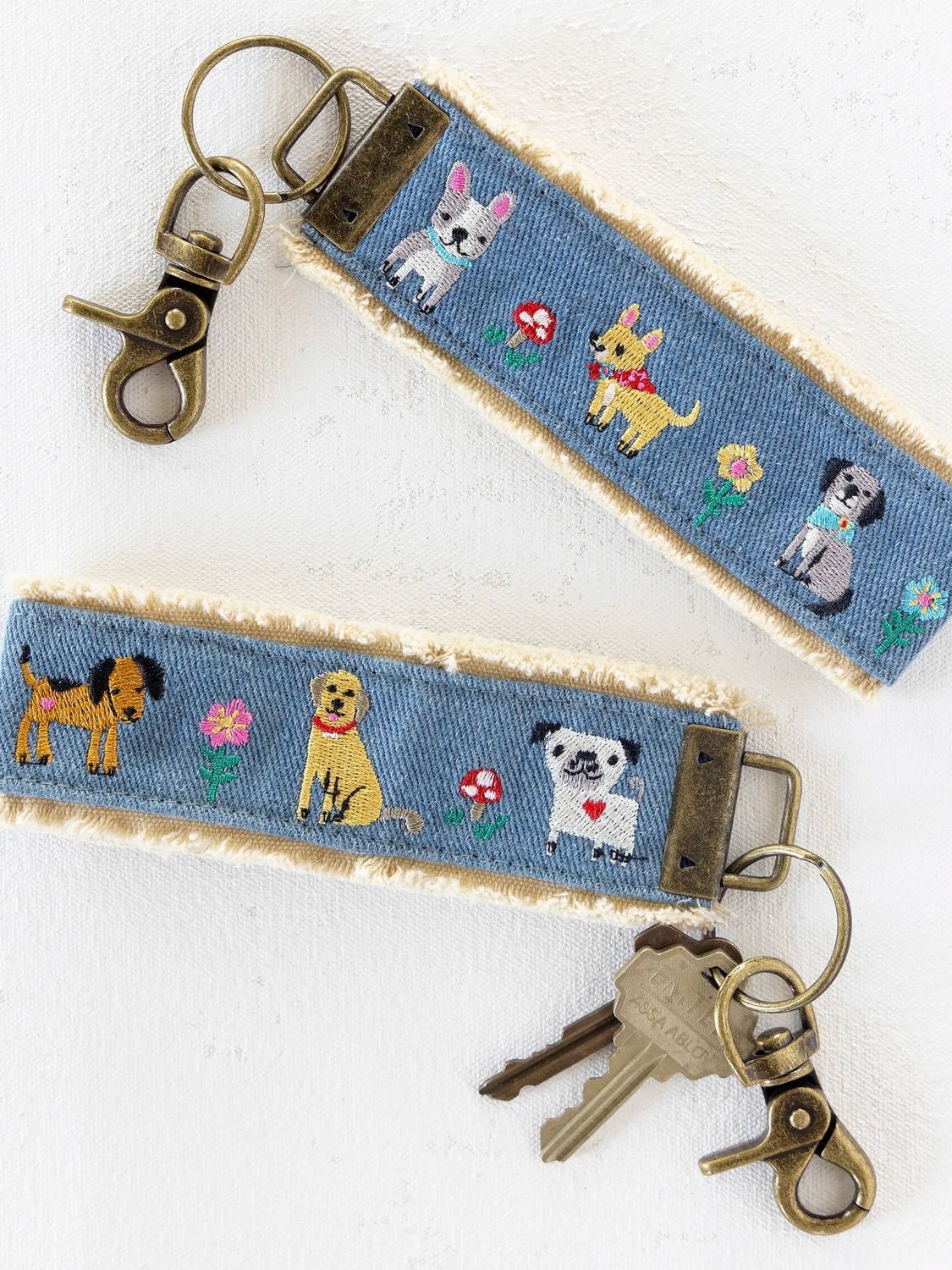 Embroidered Key Chain- Dogs