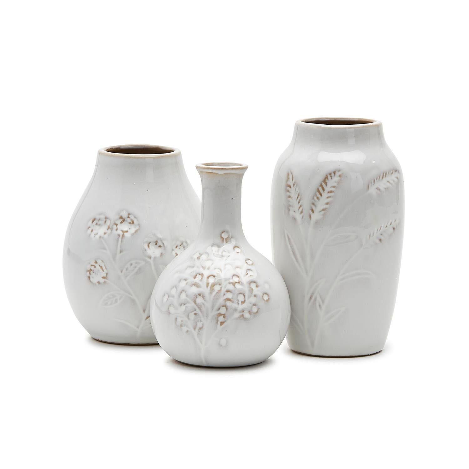 Floral Imprint Hand-crafted Vase
