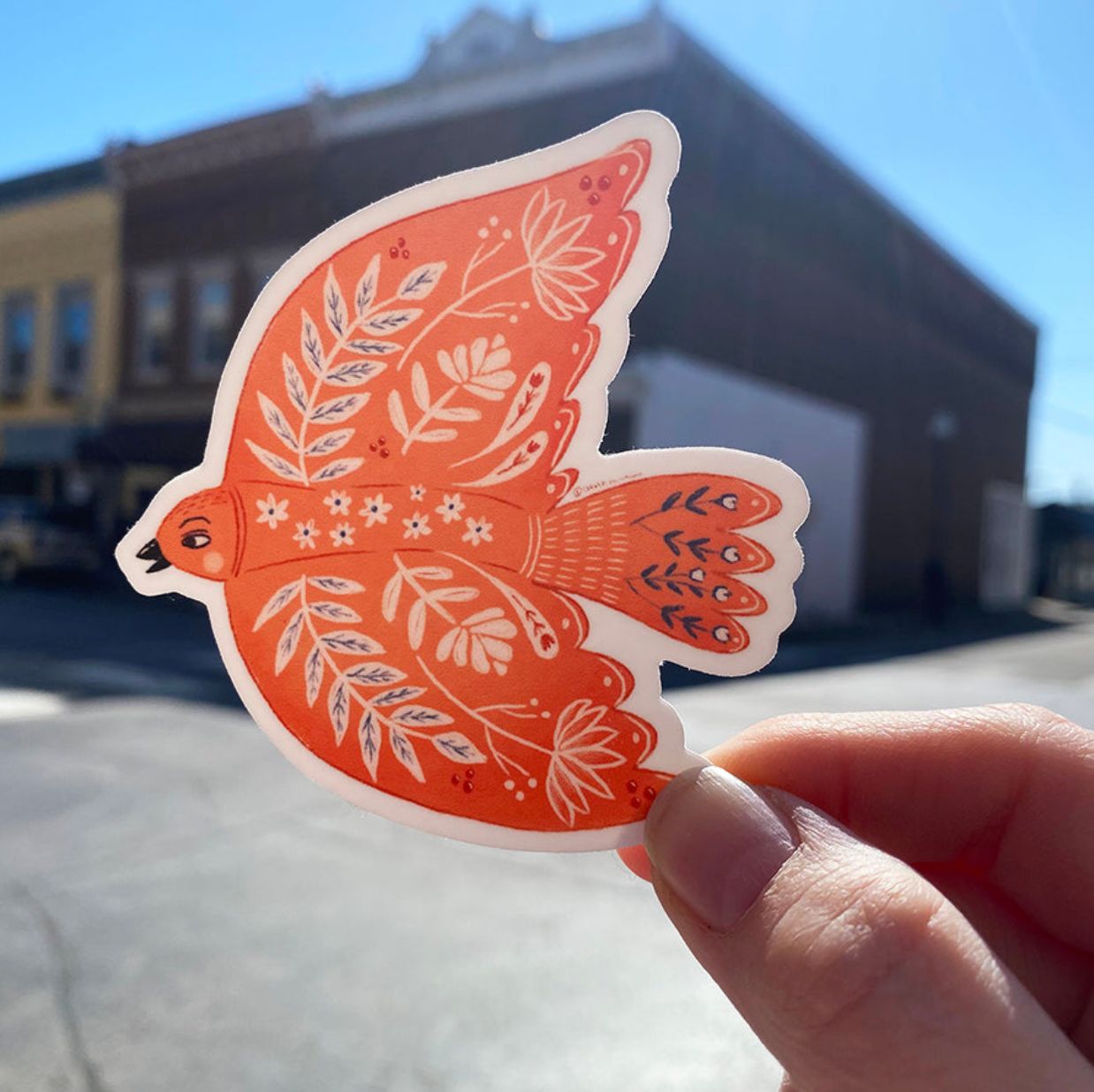 Folk Bird Sticker