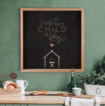 For Unto Us A Child Is Born Framed Art