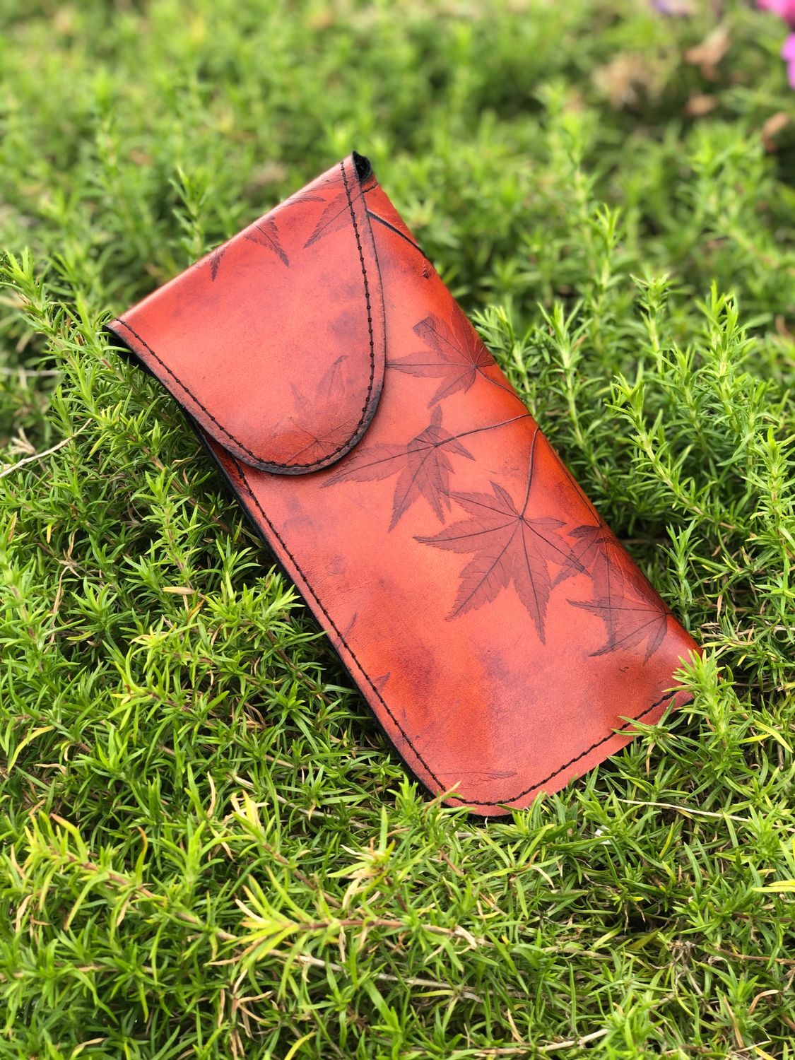 Eyeglass Case - Leaf Leather