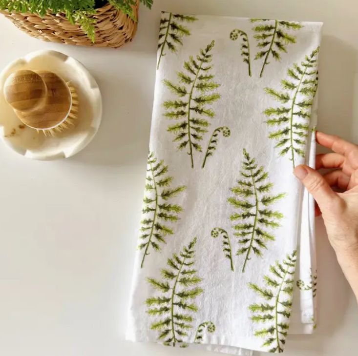 Fern cotton flour sack tea towel