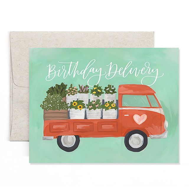 Flower Truck Birthday Card