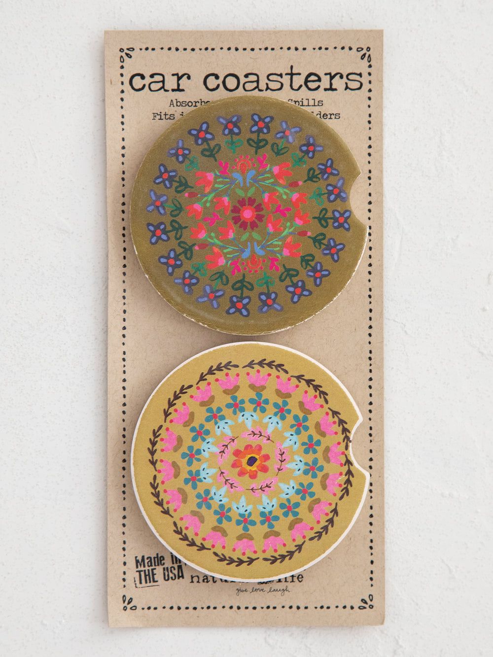 Flower Borders Car Coasters