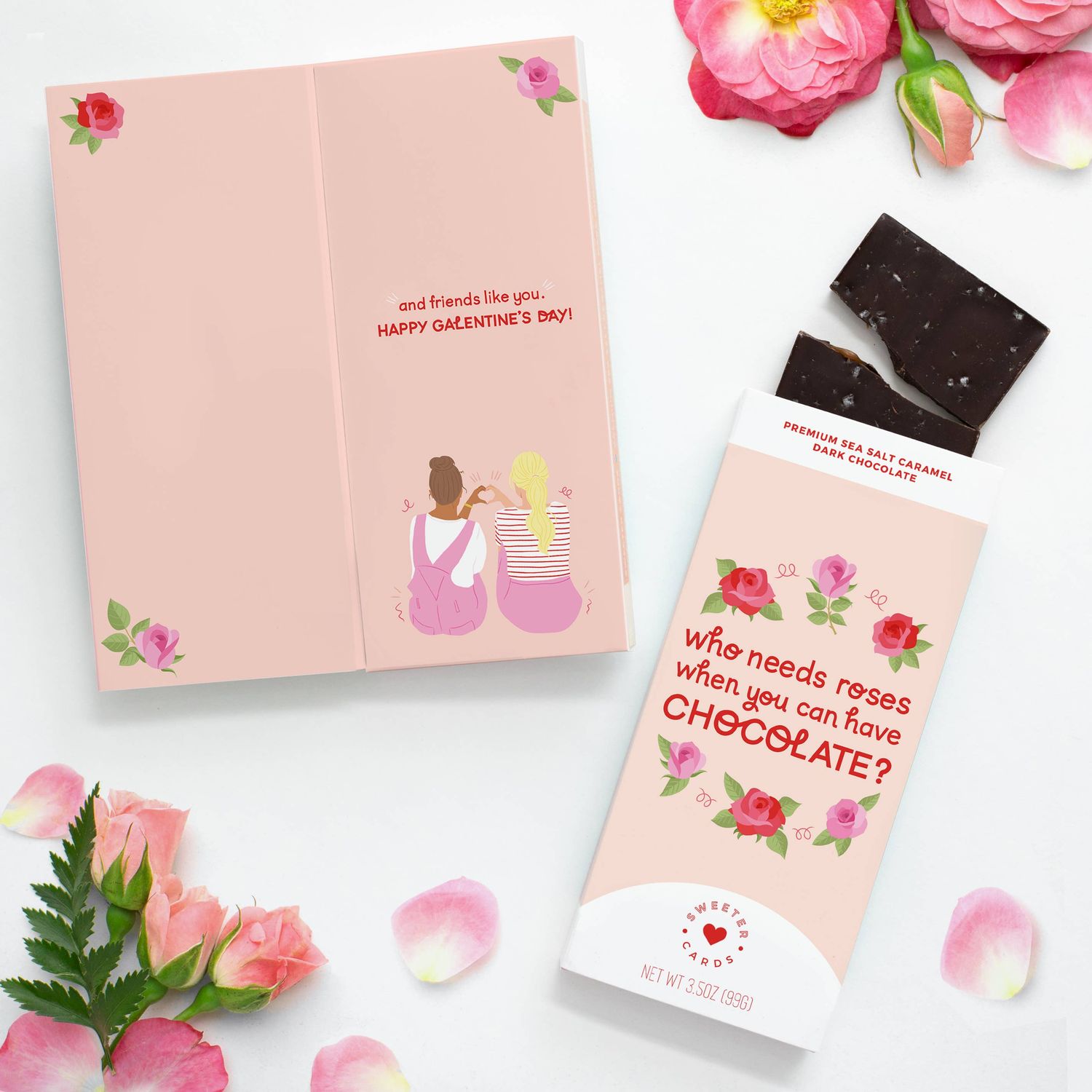 GALentine's Day Card with Chocolate Inside