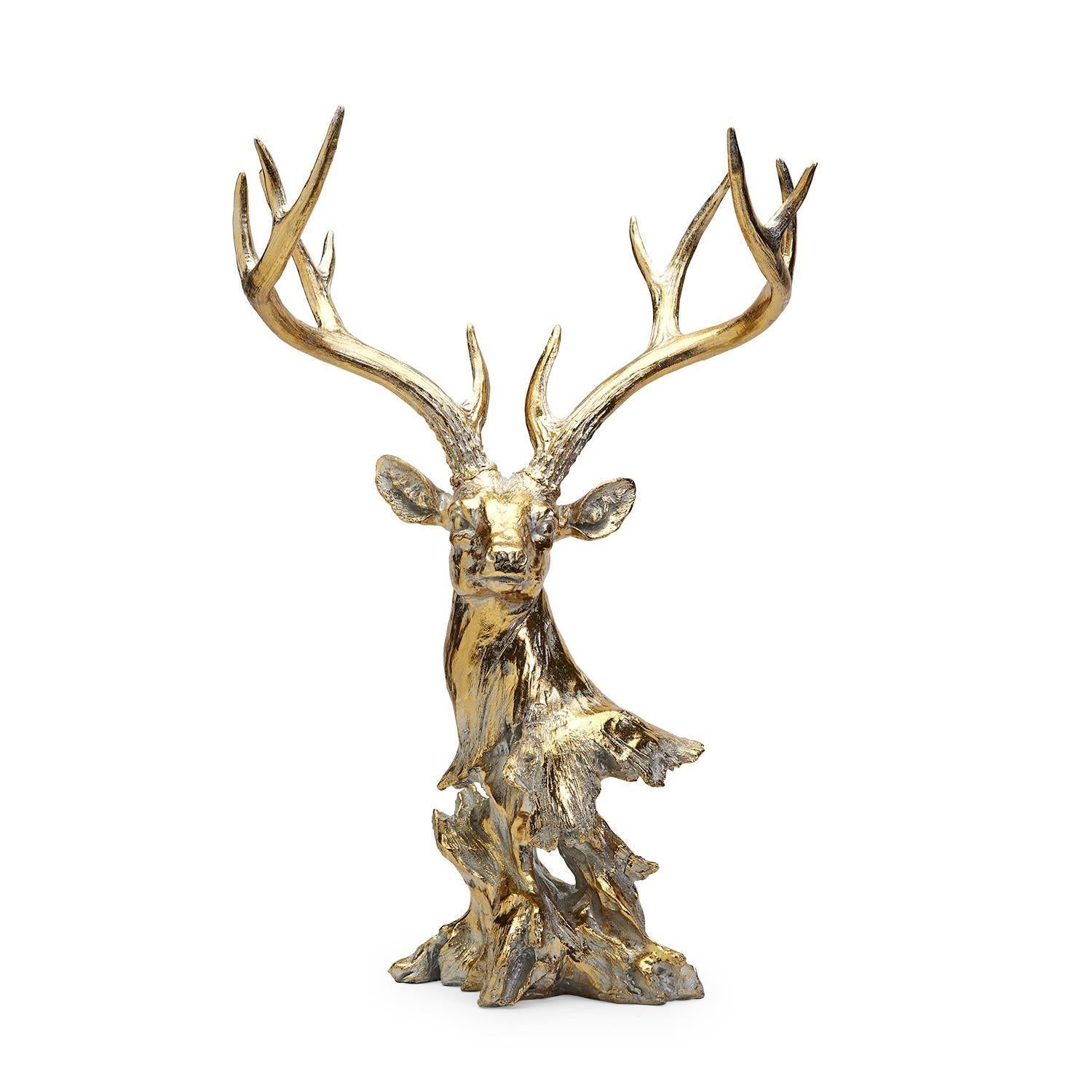 Gold Leef Deer Decor