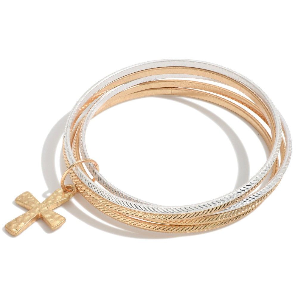 Gold Cross Bangles