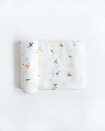 Gone Fishing Deluxe Cotton Muslin Swaddle