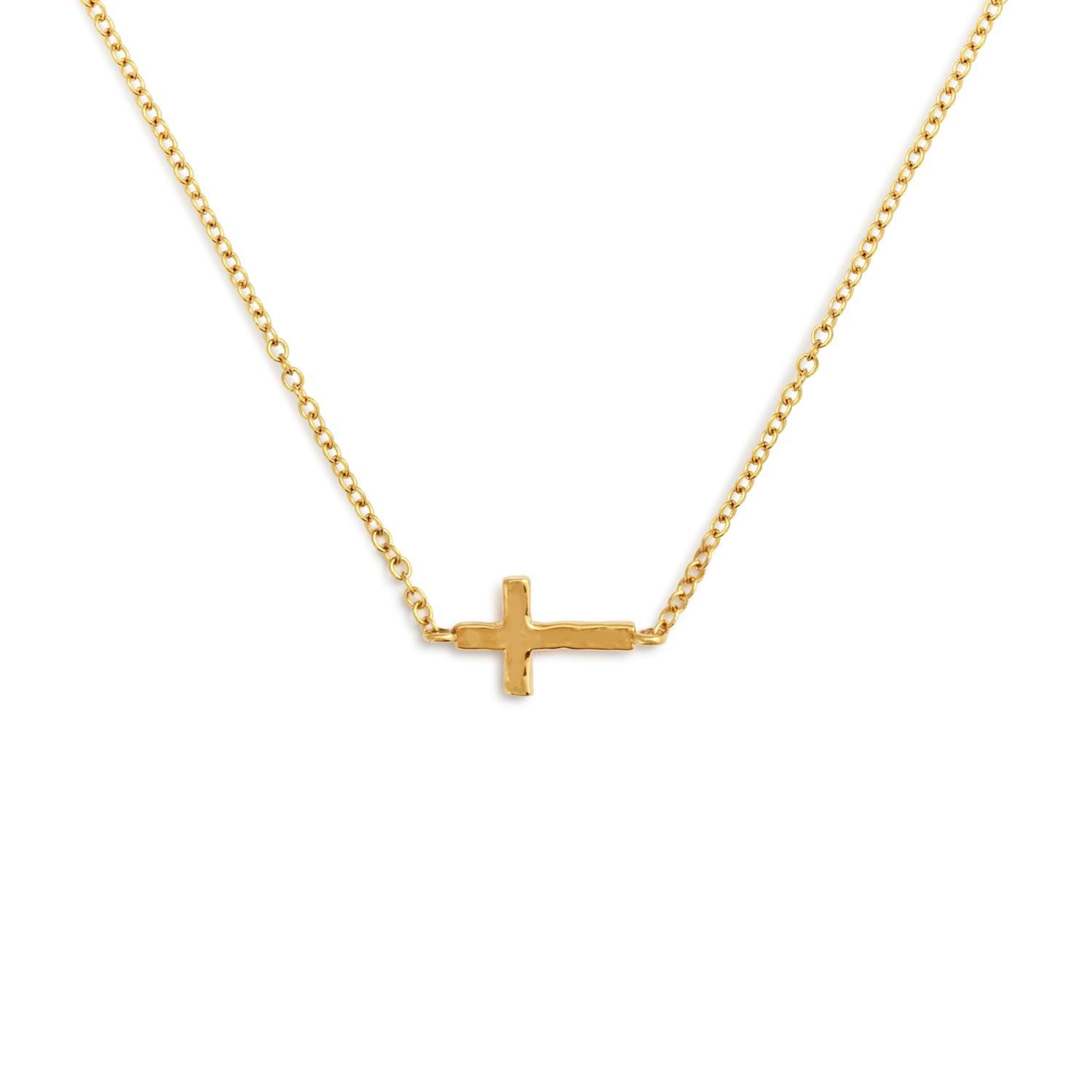 Gold Cross Charm Necklace