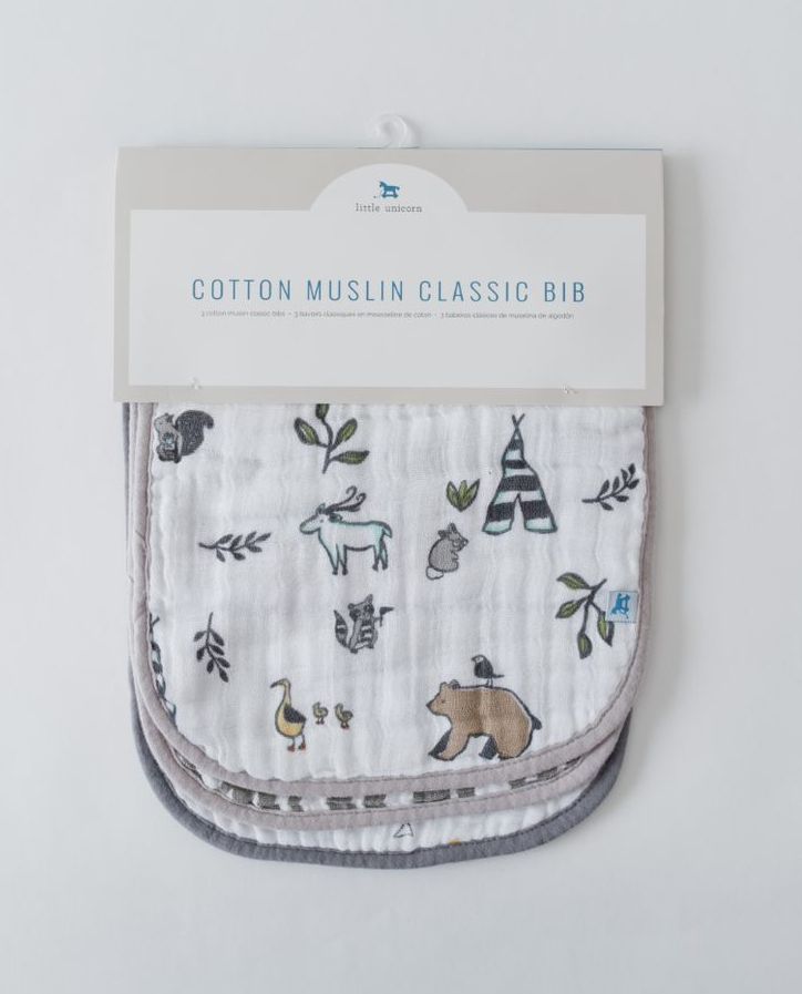 Forest Friends Cottin Muslin Classic Bib- set of 3