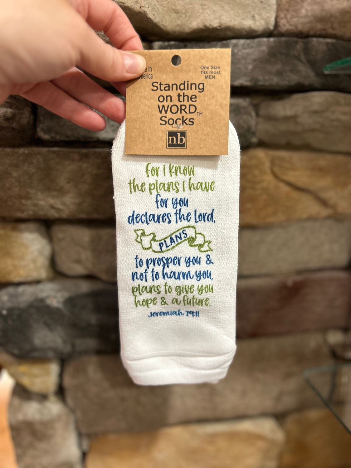 For I know the Plans- Men's Standing on the Word Socks