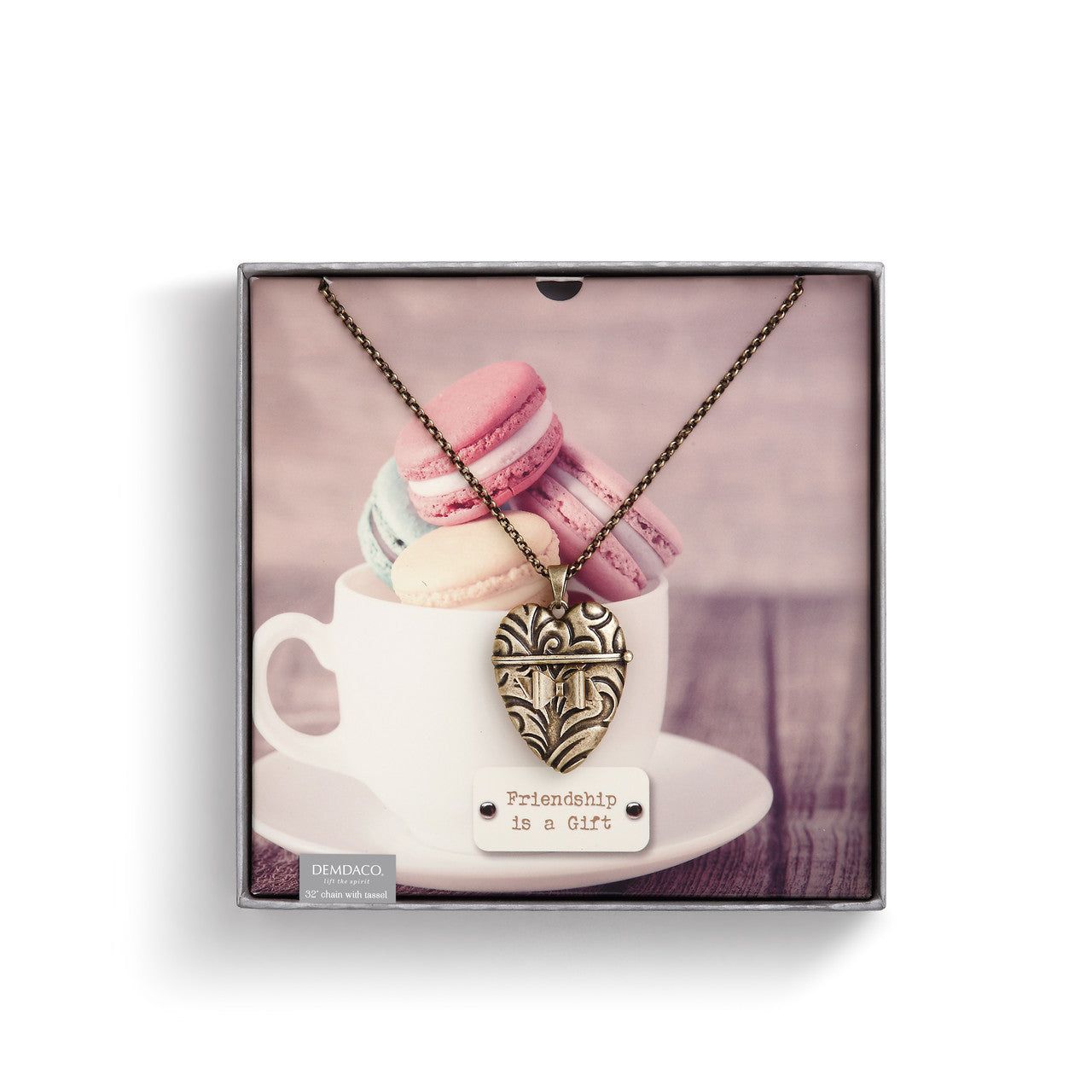 Friendship is a Gift- Heart Pendant