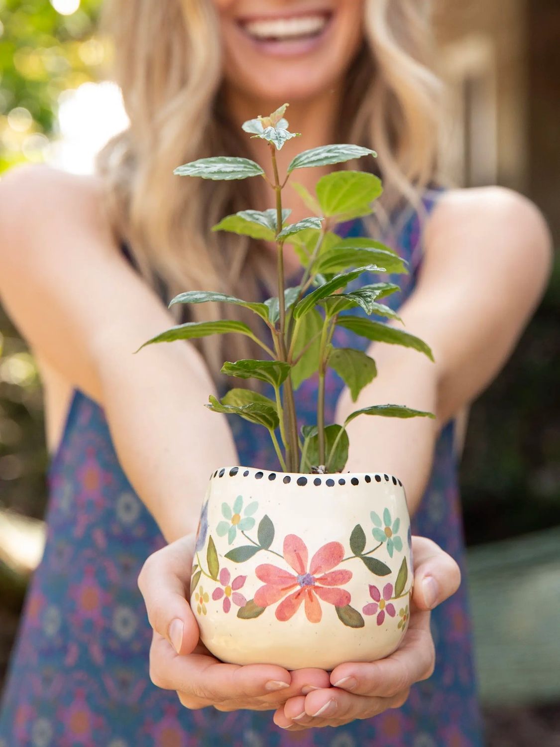 Give Happy Planter-Floral