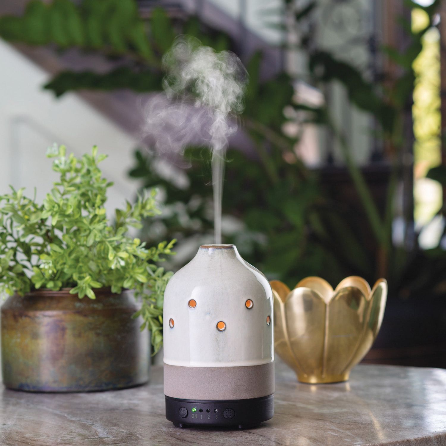 Glazed Concrete Essential Oil Diffuser with Timer