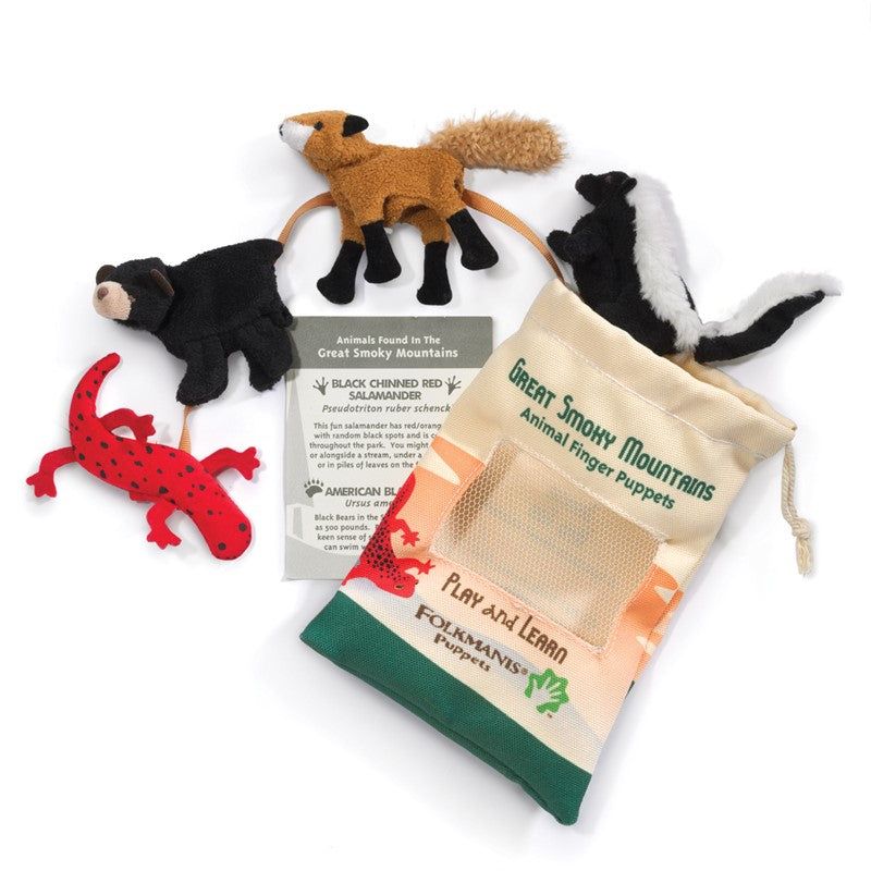 Great Smoky Mountain Finger Puppet Animal Set