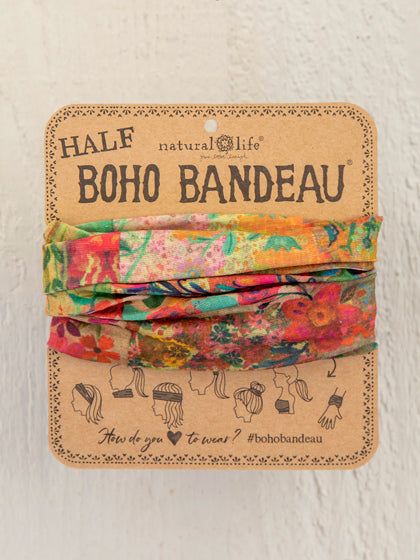 Half Boho Bandeau in Pink Patchwork
