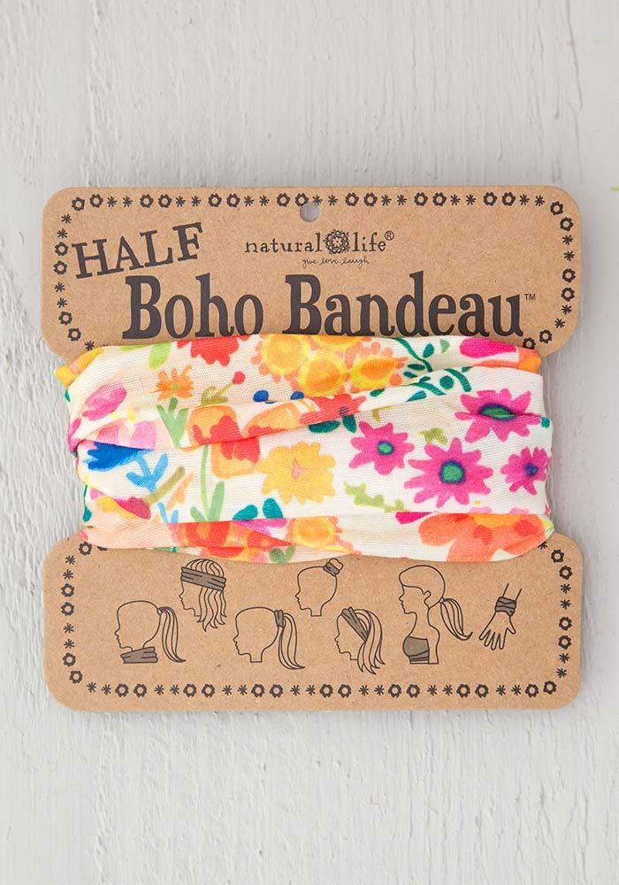 Half Boho Bandeau Cream Wildflowers