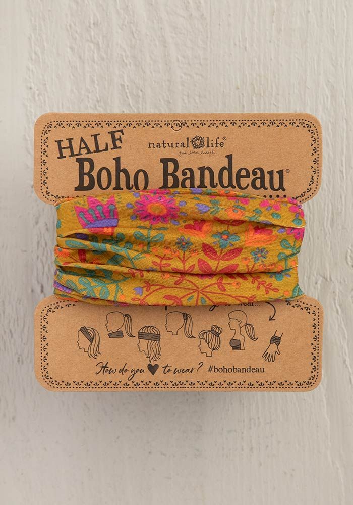 Half Boho Bandeau in Mustard Floral