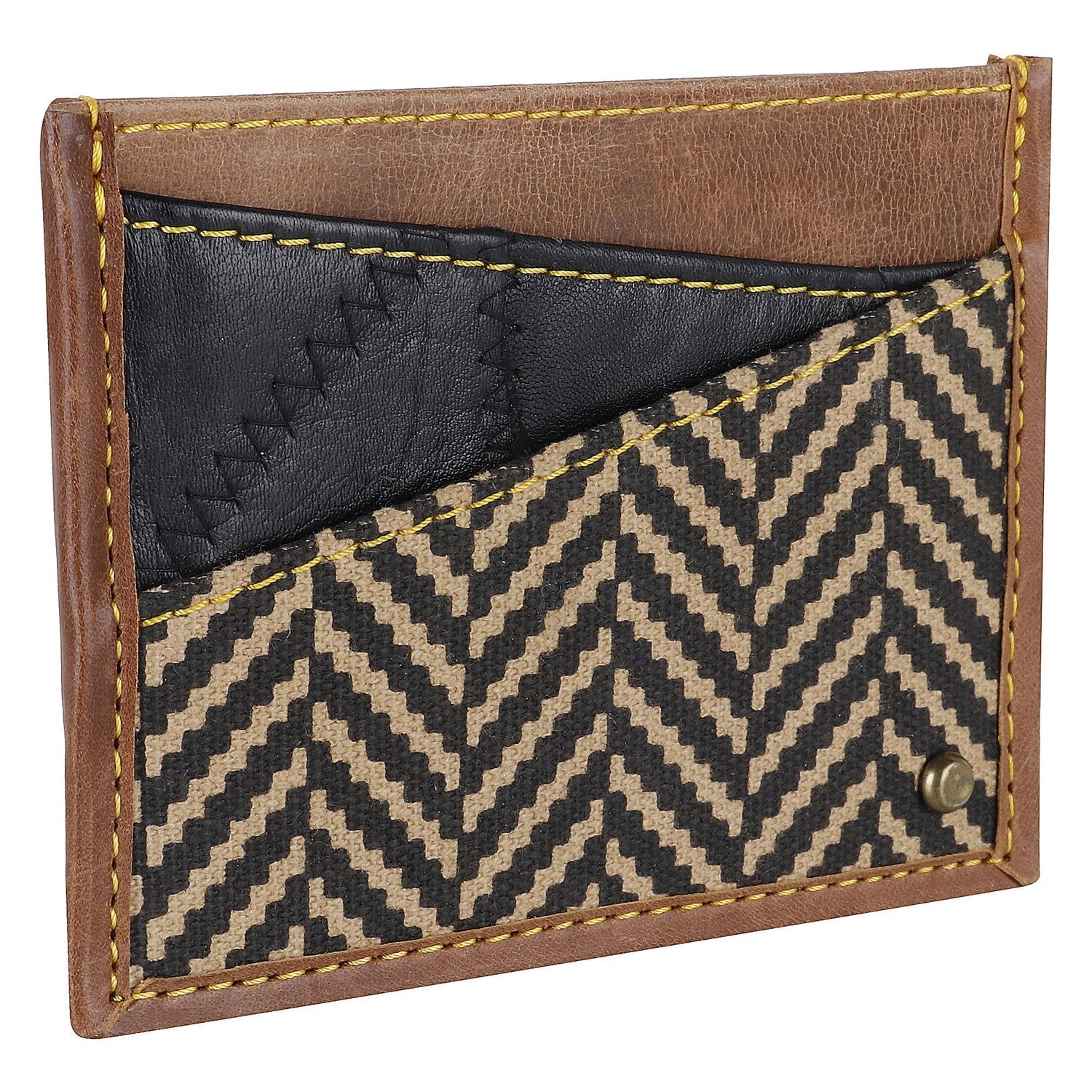 Henry Classic Credit Card Wallet in Herringbone