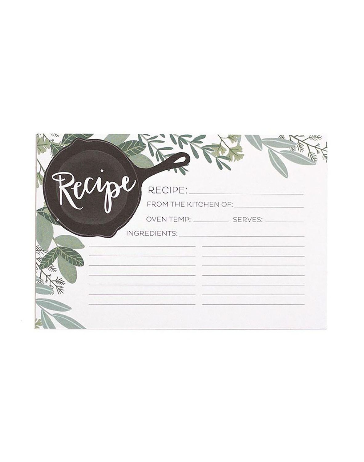 Herb Skillet Recipe Cards