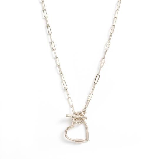 Heart Toggle Necklace - Silver