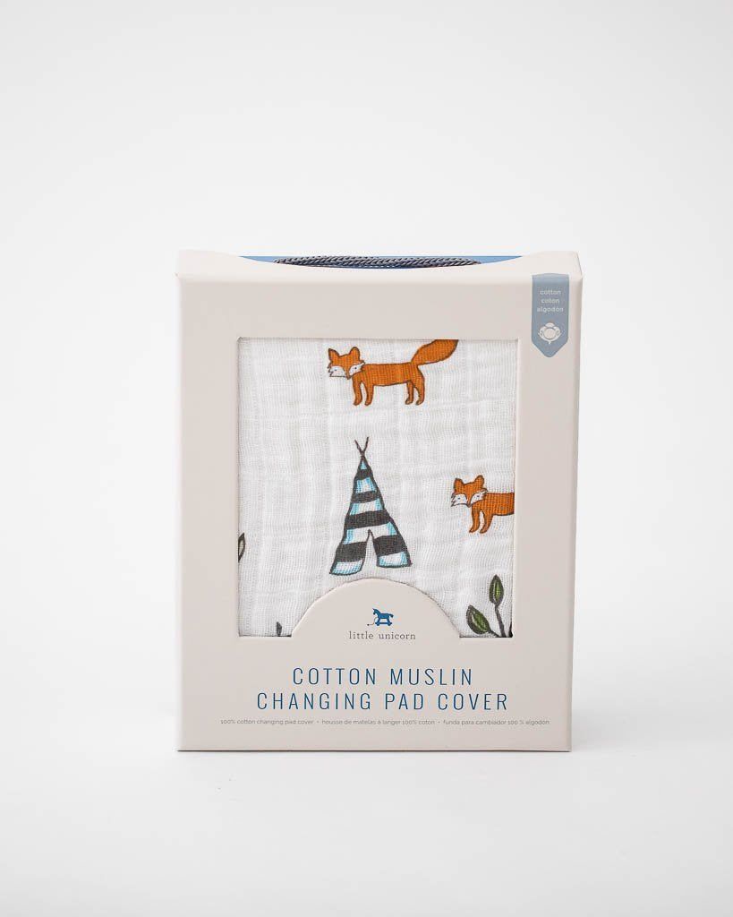 Forest Friends Cotton Muslin Changing Pad Cover