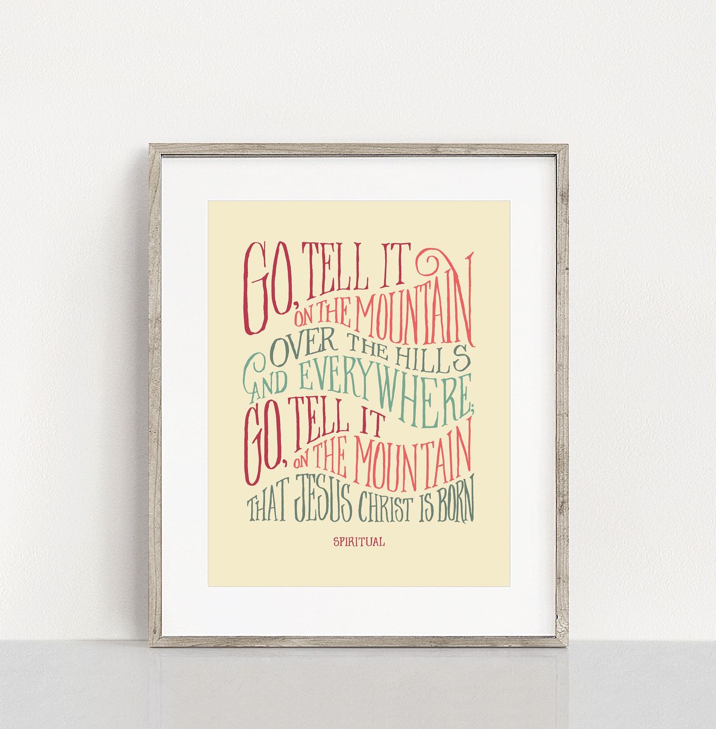 Go Tell it on the Mountain Hymn Art Print