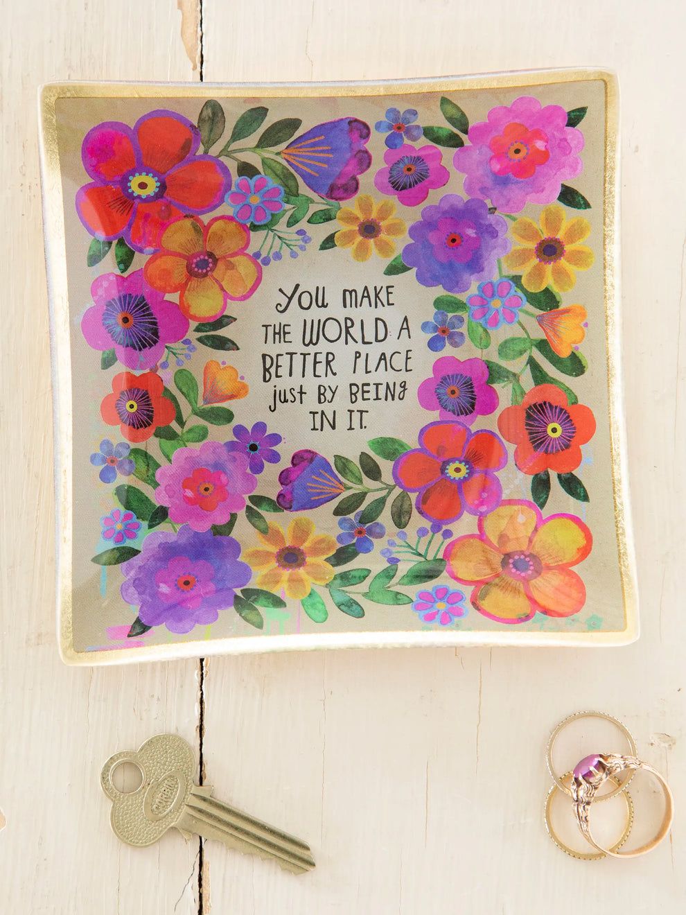 Glass Tray- You make the World Better
