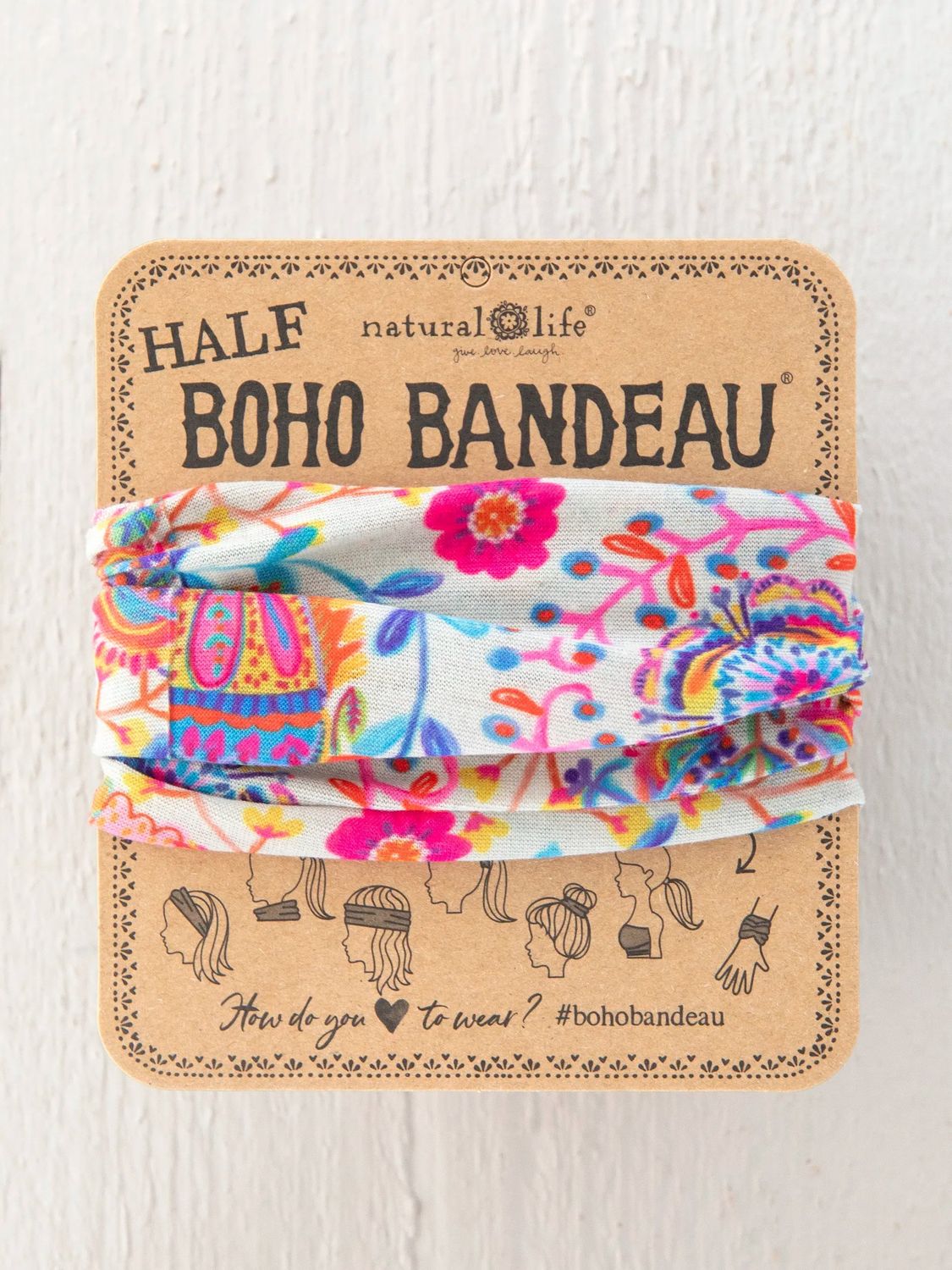 Half Boho Bandeau Cream Folk