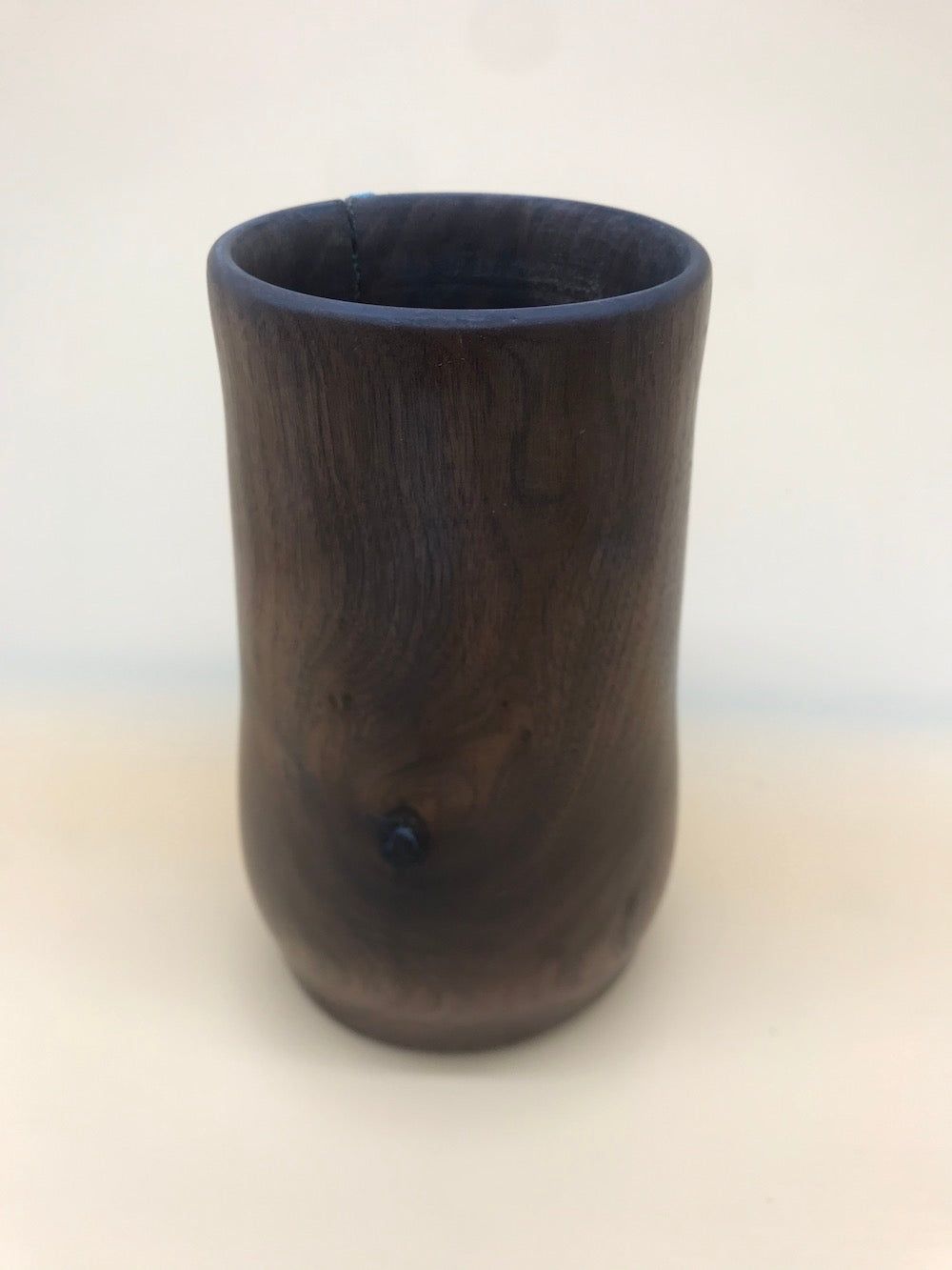 Hand-Turned Walnut Wood Vase