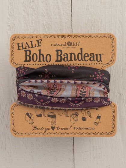 Half Boho Bandeau in Mocha Tulips