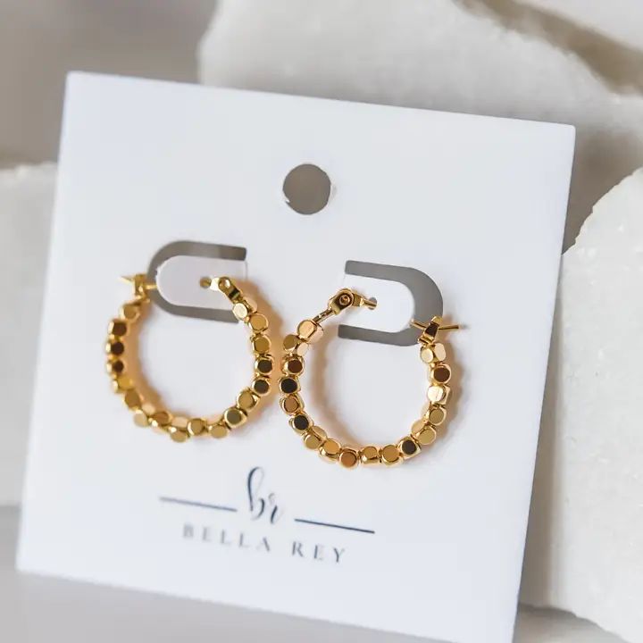 Hadley Hoops-18k Gold Plated Earrings-Huggies