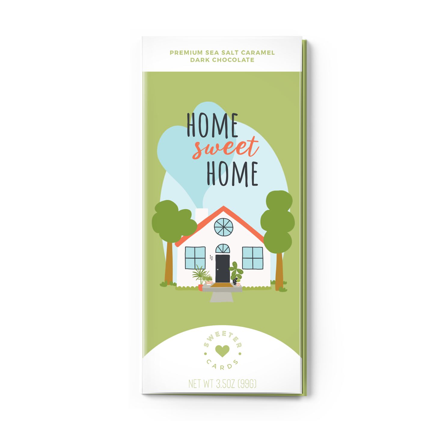 Home Sweet Home Greeting Card with Chocolate Bar INSIDE!