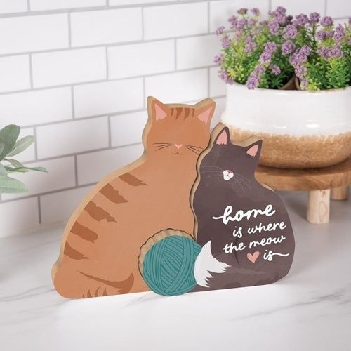 Home is where the meow is nested decor