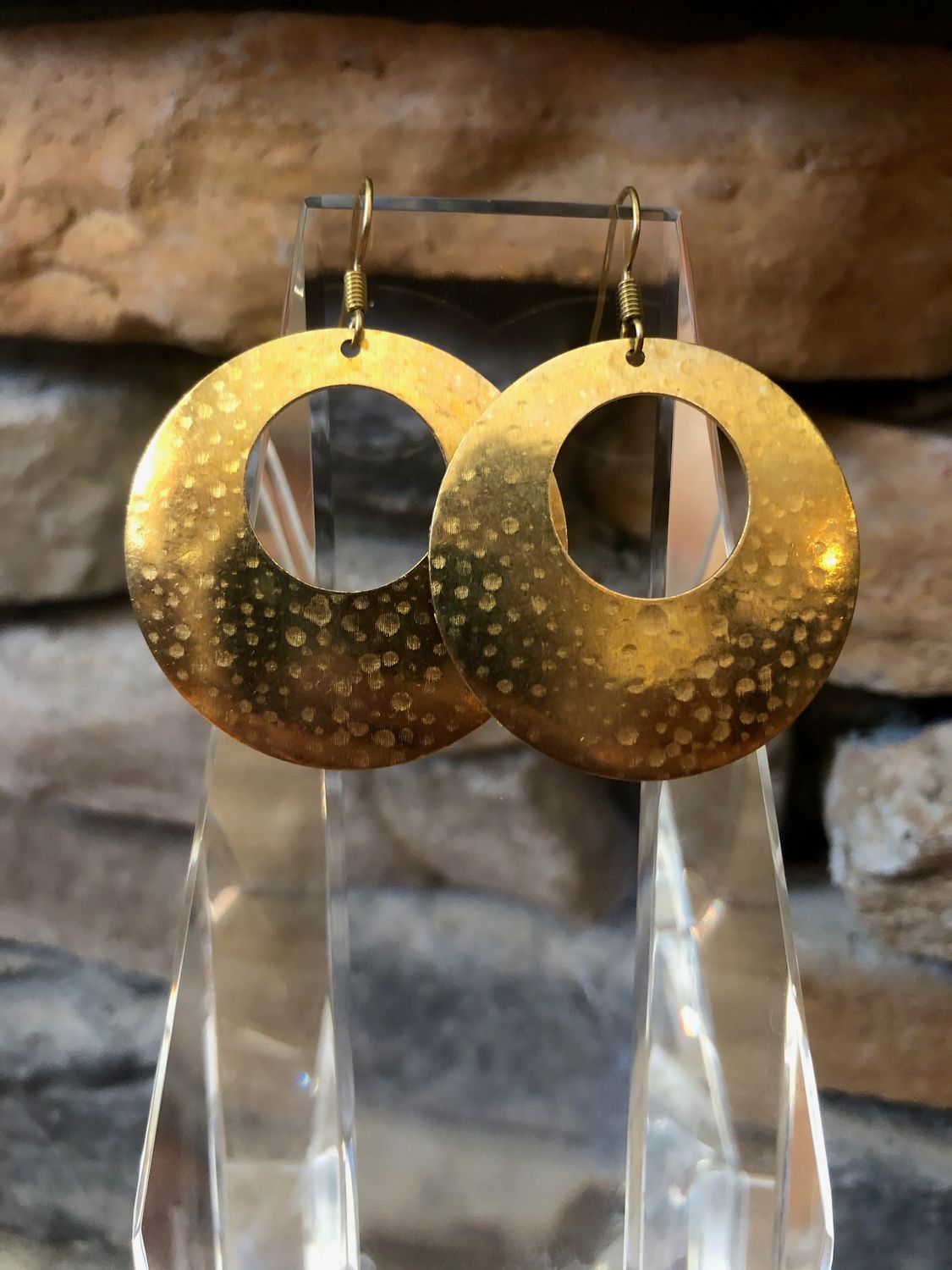 Gina- Gold Oval Earrings
