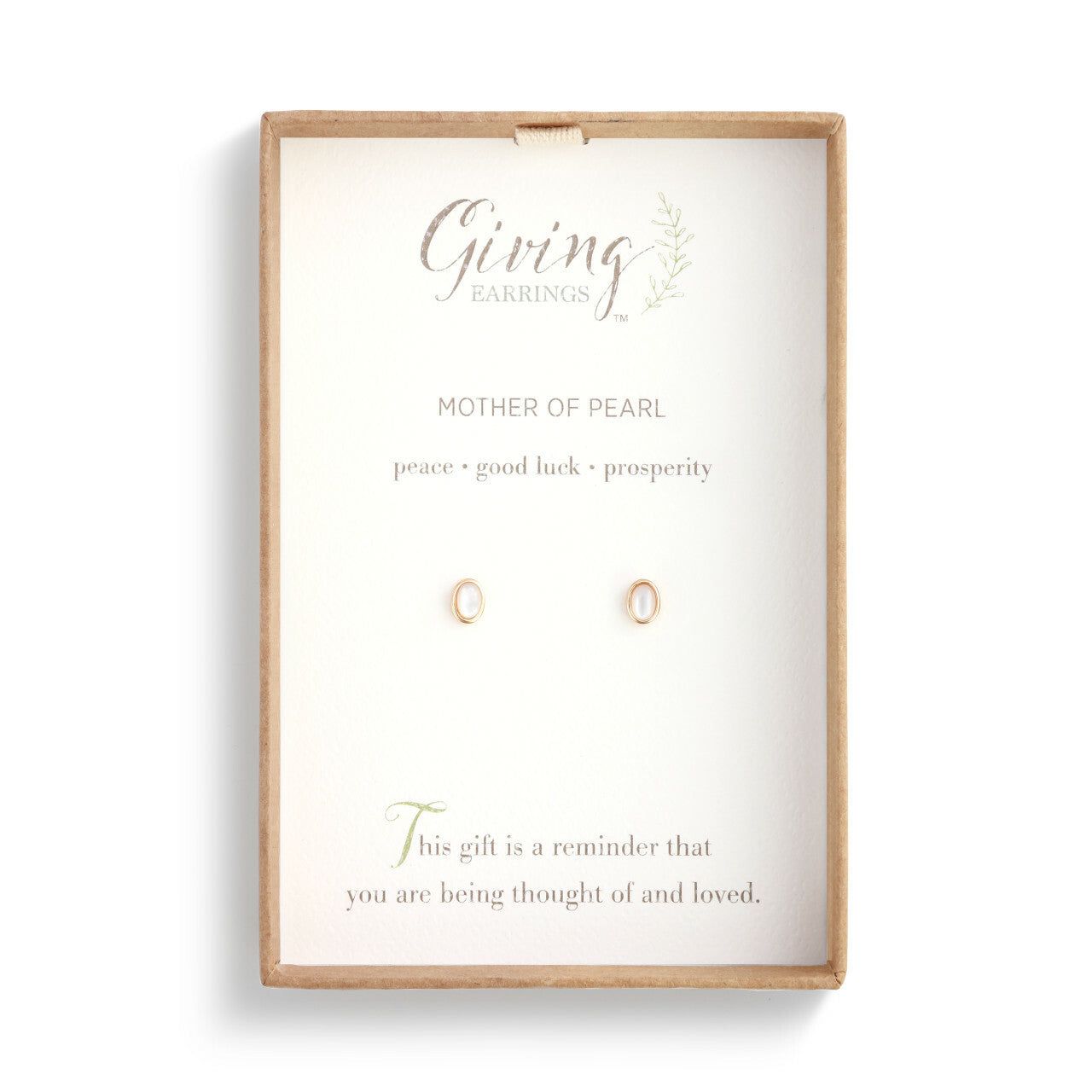 Giving Earrings in Mother of Pearl