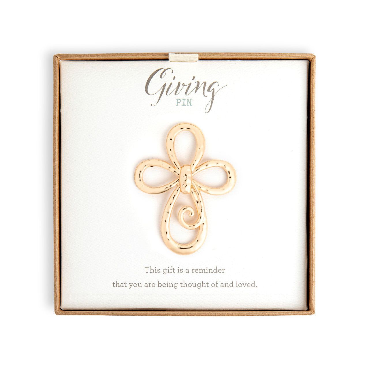 Gold Cross Giving Pin