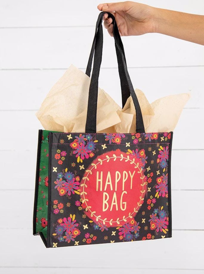 Gold Wreath Large Happy Bag