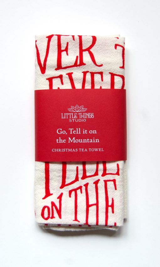 Go Tell it on the Mountain- Christmas Tea Towel