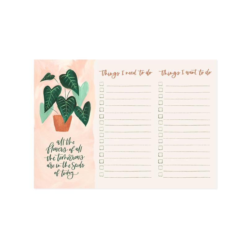 Green Leaf To Do Notepad