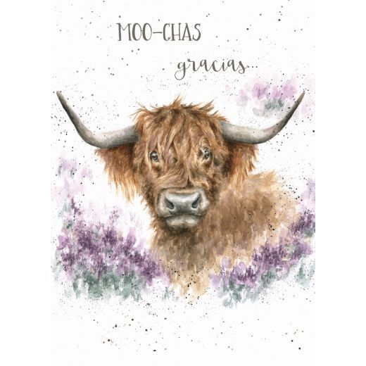 Highland Cow Thank You Card