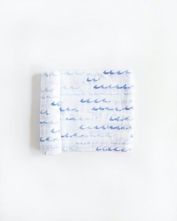 High Tide Cotton Muslin Swaddle Blanket
