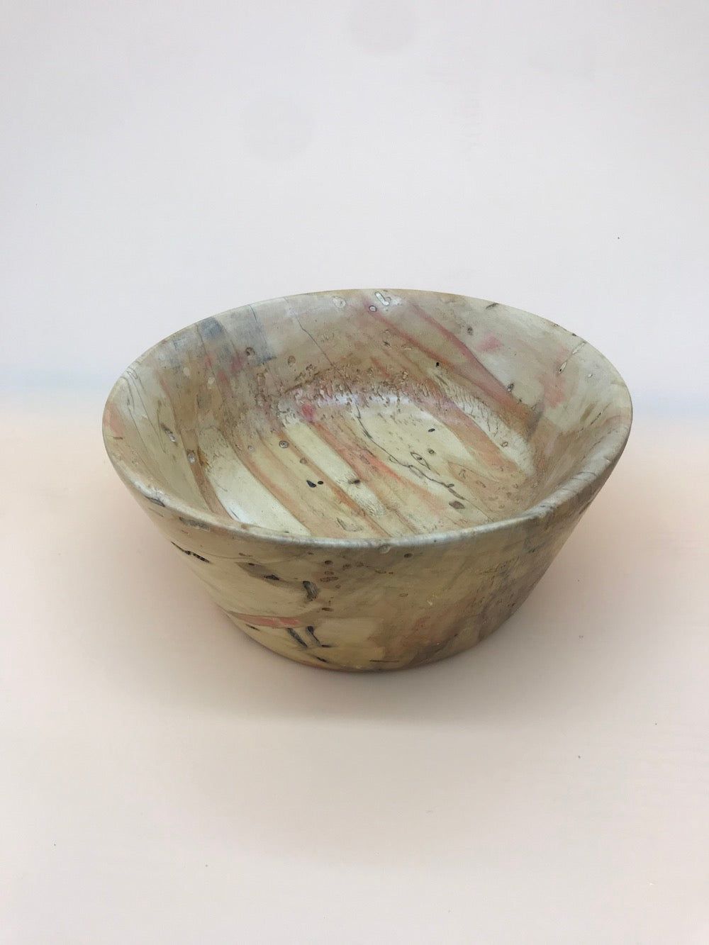 Hand-Turned Wooden Burl Bowl