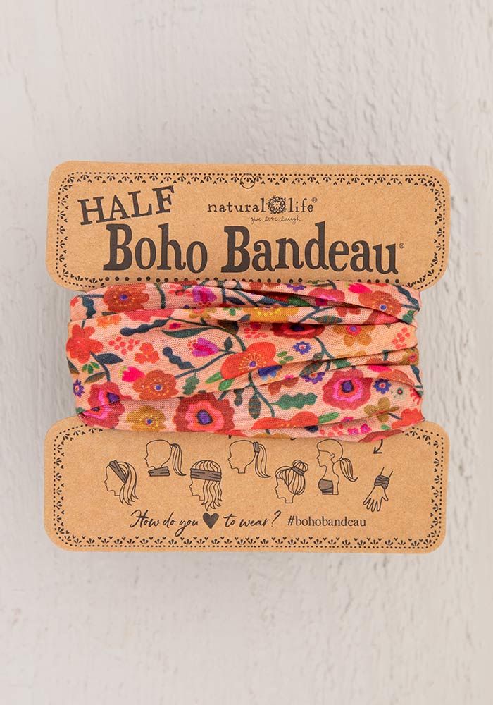 Half Boho Bandeau in Blush Floral