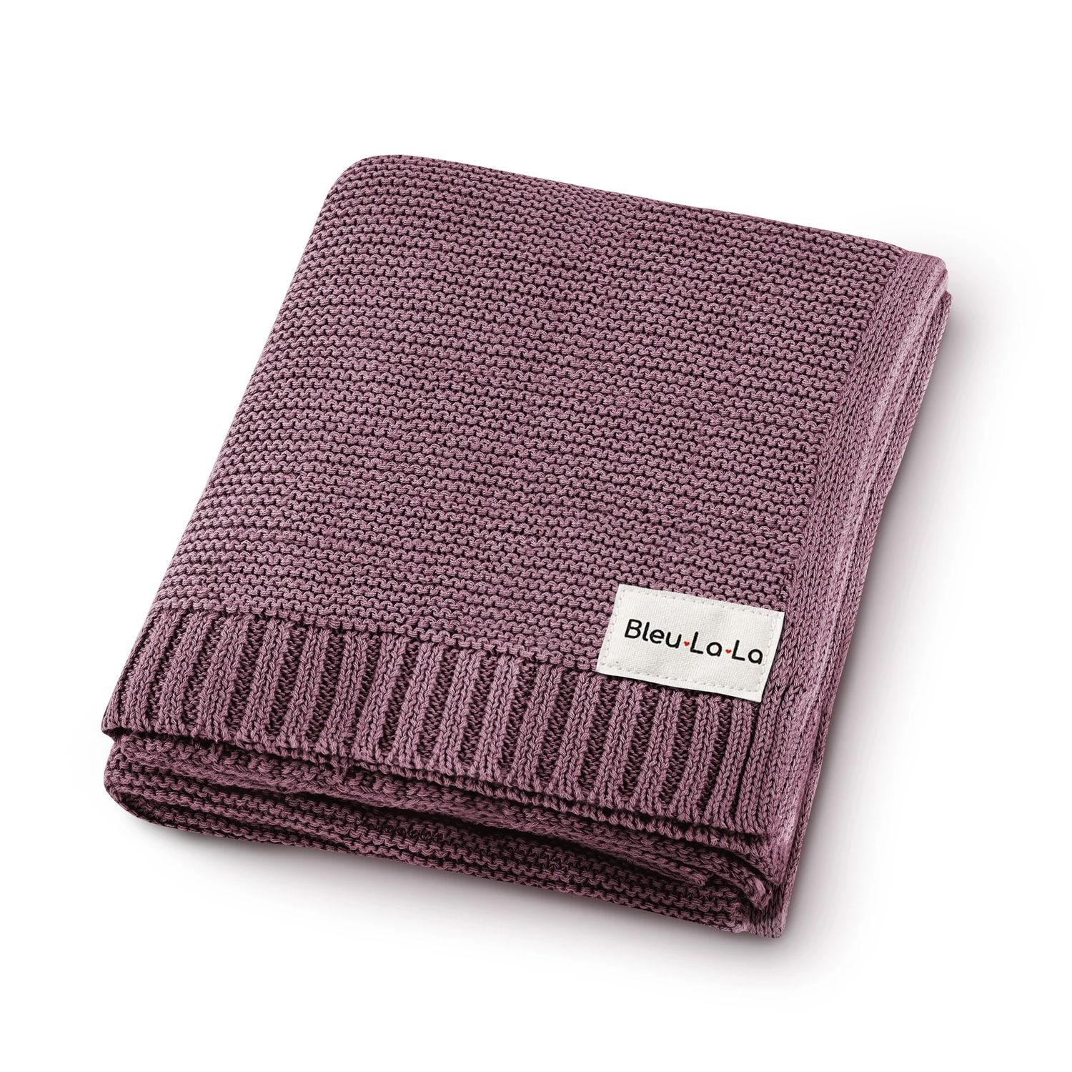Heritage Knit 100% Organic Cotton Luxury Knit Baby Swaddle Blanket : Plum