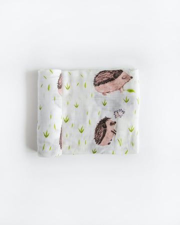 Hedgehog Deluxe Cotton Muslin Swaddle