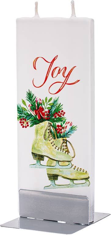 Joy Ice Skates- Flat Handmade Candle